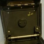 View of first model tripod socket inside camera.