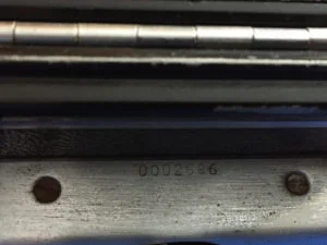 Serial number 0002586 on a first model that's been retrofitted at the factory with a flash sync.